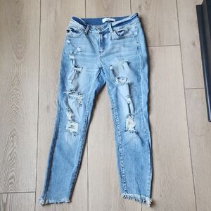 KanCan Light Blue Distressed Skinny Jeans